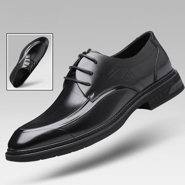 

The first layer of cowhide fashion brand men leather shoes dermis boots british style men casual business high top shoes mid top leather shoes side zipper short boots, 81302 h