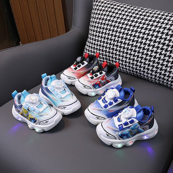 

Rotating Buckle Kids' LED Sneakers: Light Up Their 2024, Black