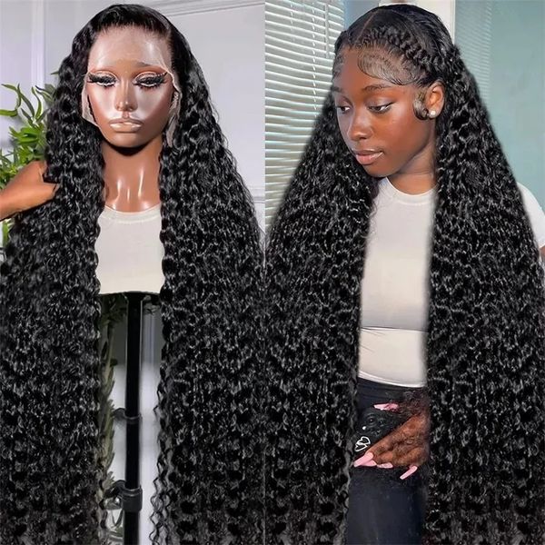 

13x6 Human Hair Curly Wig for Women Choice Pre Plucked Glueless 30 40 Inch Loose Deep Wave Water Wave Frontal Wigs, 13x6 hd frontal wig