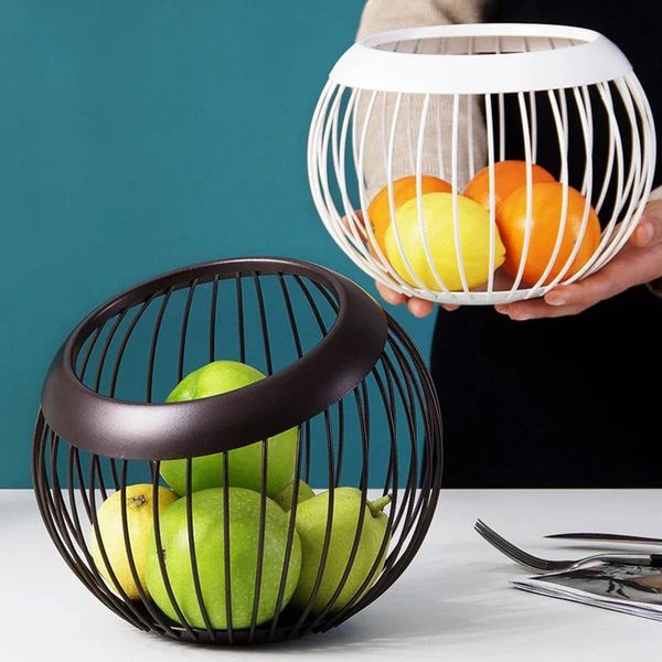 

Iron Plate Drain Egg Vegetable Bowls Nordic Snack Candy Fruit Basket Kitchen Home Storage Organizer 240705