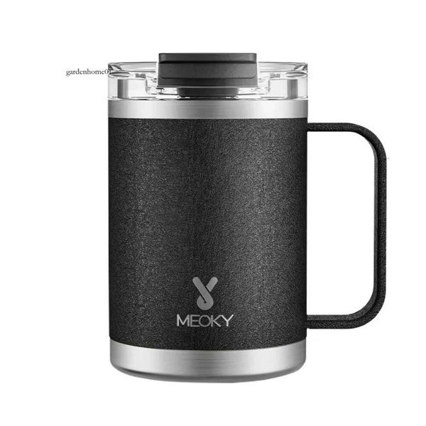 

Meoky 14Oz Vacuum Tumbler Straw Cup With Lid Stainless Steel Black Gray Coffee Water Bottle Drinkware For Home Office 240625 0711, Green