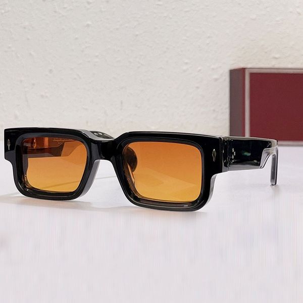 

New brand acetate sunglasses ASCARI Mens rectangular retro sunglasses UV400 protective glasses legs small gear decoration design Womens retro sunglasses