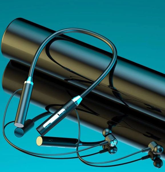 

Bluetooth headset new 2025 wireless neck hanging neck type long wear long life large power sports ear noise reduction, Pink