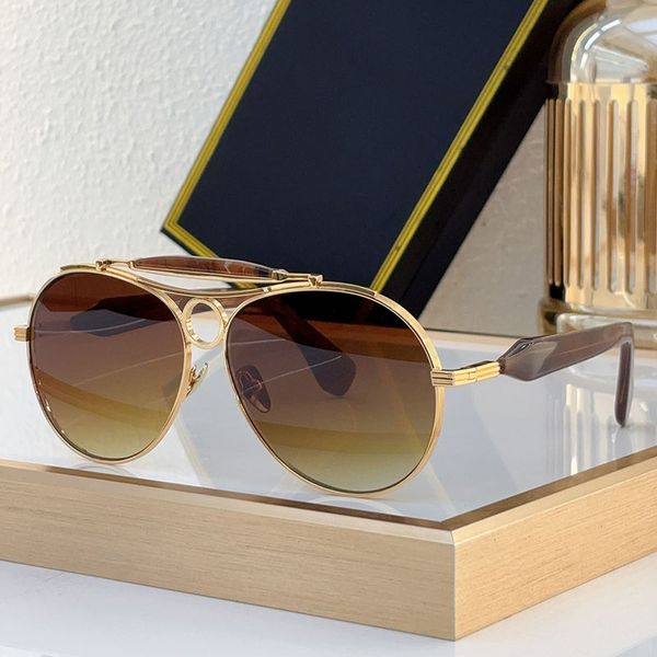 

Summer New Brand Aviator Sunglasses JMMASP Mens Large Retro Aviator Sunglasses UV400 Protective Frame Circular Decorative Design Mens Designer Retro Sunglasses