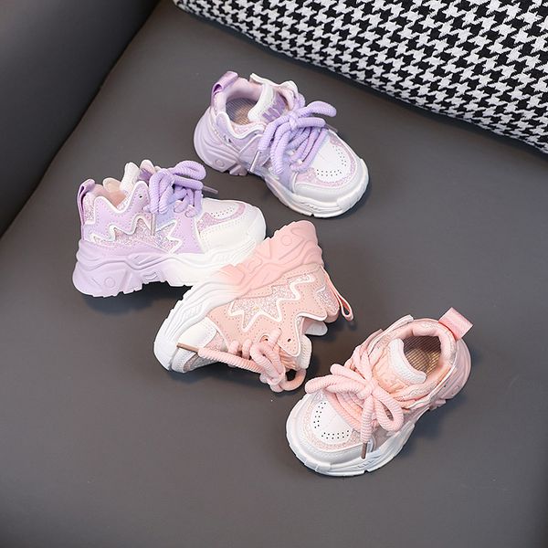 

Girls Soft Sole Sports Running for Preschool Trendy Anti slip Spring Shoes 2024, Pink