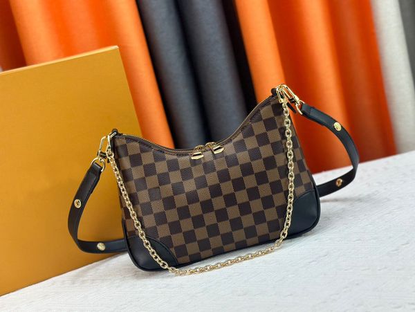 

2024 New Underarm bags Ox horn designer tote bag Genuine leather design shoulder cross body clutch handbag messenger package wallet purse, Black