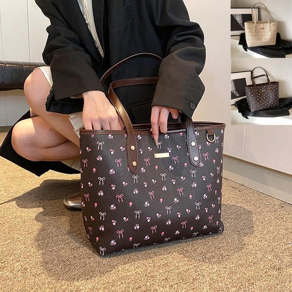 

Factory wholesale women handbag Joker commuter large padded leather tote bag summer small fresh printed shoulder bag daily fashion elegant women's backpack 950120#, Brown