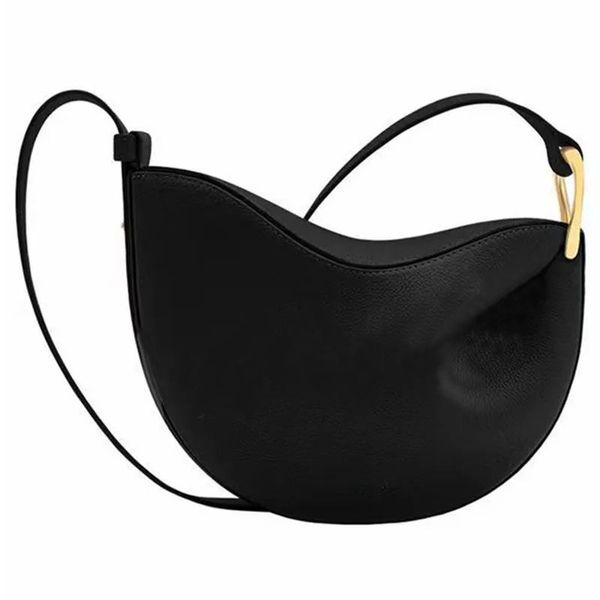 

Half Moon Bag Smooth Leather Cyme Tote Crossbody Zip Closure Women Hobo Neuf Handbags Ladies Tonca Underarm Shoulder Bags Purse 3a, #46