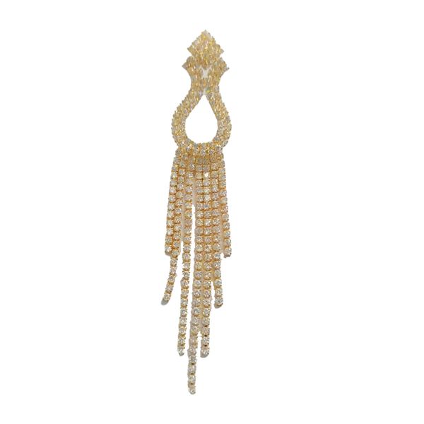 

Tassel Earrings Party Engagement Cubic Zirconia Large Tassel Earrings For Women