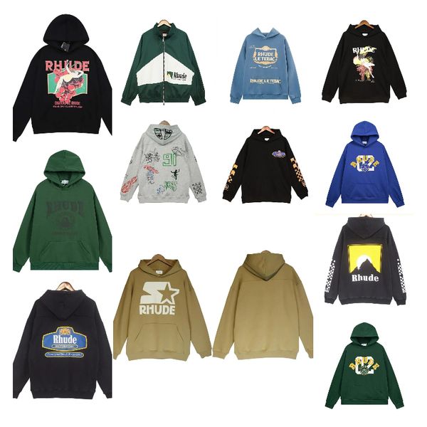 

designer mens hoodies rhude hoodie new men women rhude hoodies for men designer rhude hooded fashion rhude hoodie zip letters printing pullover winter sweatshirts, Colour36