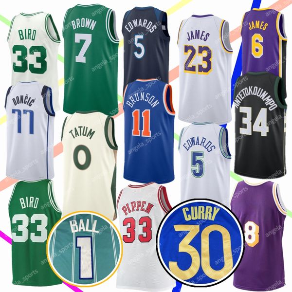 

Brunson Basketball Jerseys James Curry Jerseys Carter Doncic Butler Jokic Shaquille Iverson Bird Edwards Morant Tatum Booker Ball Wade Embiid Men Kids 0 15 33 24 23, Multi