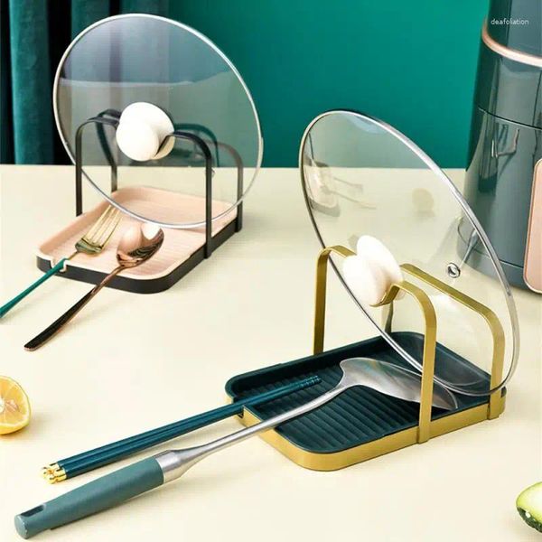 

Kitchen Storage Stainless Steel Pot Lid Rack Anti-corrosion And Anti-rust Desktop Holder Household Products Phnom Penh Solid Color