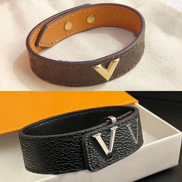Designers Mens Bracelets Bangle Luxury Designer Jewelry Leather 18K Gold Plated Stainless steel Bracelet Womens Wedding Gifts