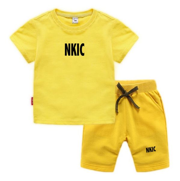 

Summer Baby Clothes Suit Children Fashion Boys Girls T-Shirt 100% Cotton Shorts 2Pcs/set Toddler Casual Clothing Kids Brand Tracksuits 2-13 Years, Red 1
