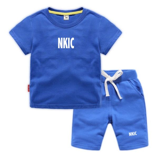 

Child Clothing Sets Boys Brand Print 100% Cotton Blue Tshirt Fashion Tees Shorts Cute Tops Tracksuits Kids Short Sleeve Tops Shorts, Red 1