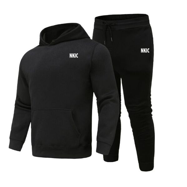 

Men Brand Tracksuit 2 Pieces Sets Hooded Sweatshirt Drawstring Pants Male Hoodies Running Sportswear Men Women Autumn Sportwear, Purple 1