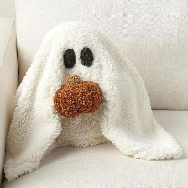 

Pillow Sofa Pillows Cute Gus The Ghost With Pumpkin Plush Back Kawaii Baby For Halloween Party Decorations Gift