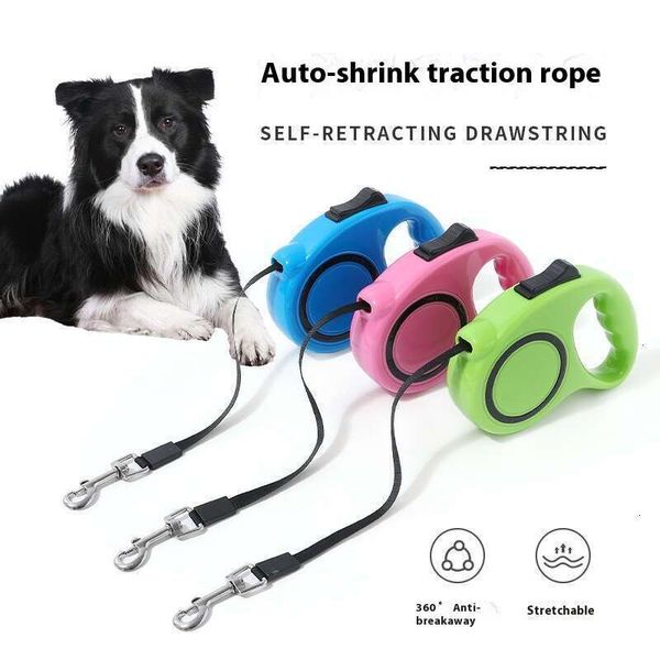 

Automatic telescopic pet dogs, cat small medium-sized walking dog chain leash, and leash for dogs, Red