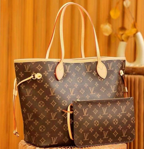 

Designer bags Tote bag Leather Fashion Totes wallet messenger shoulder handbag Women Men Bags High Capacity Composite Shopping bagss old flower Brown lattice13, #2