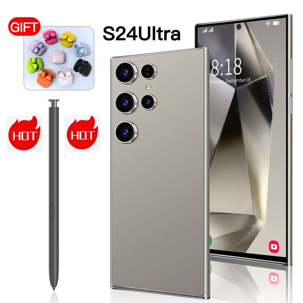 

S24 Ultra Dual SIM 4G 5G Phone 12GB+512GB 1TB 7.3HD+ Display 13MP+50MP Camera Android 13, Grey