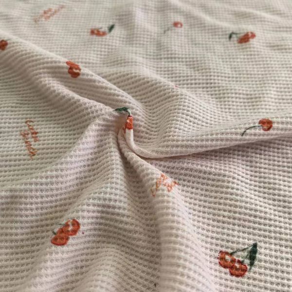 

Waffle weave fabric with 65% polyester and 35% cotton