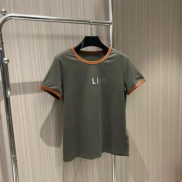 

AAA Fashion Designer shirt womens clothes C brand Summer New Style Letter Logo Printed T shirt Loose Contrast Round Neck Short Sleeve Top, C2