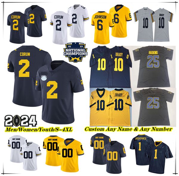 

J.J. McCarthy Blake Corum College Football Jerseys Donovan Edwards Cornelius Johnson Roman Wilson Colston Loveland Junior Colson Jack Tuttle Kalel Mullings Stewart, Men yellow style