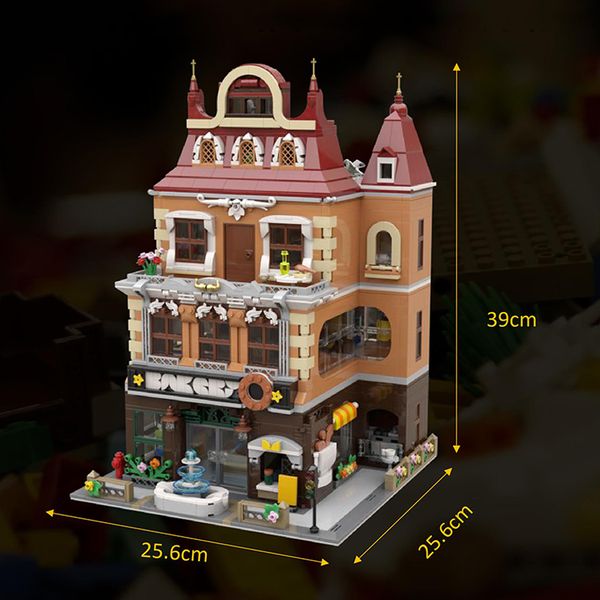

Expert Creative Modular Buildings MOC 85013 European Style Bakery Bakeshop Model 2800PCS Modular Building Blocks Brick Toys Gift