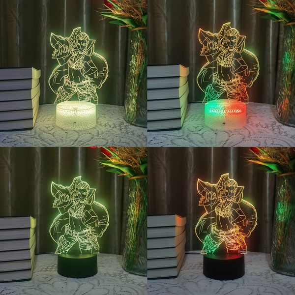 

Of League Legends Anime Acrylic Sheet Figure Board 3D Led LOL Night Light Base For Kid Manga Home Room Decor Lamp Christmas Gift