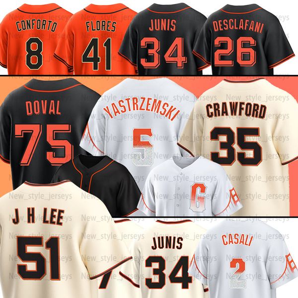 Mike Yastrzemski Baseball Jerseys Jung Hoo Lee Michael Conforto Matt Chapman Austin Slater LaMonte Wade Jr Thairo Estrada Patrick Bailey Casey Schmitt