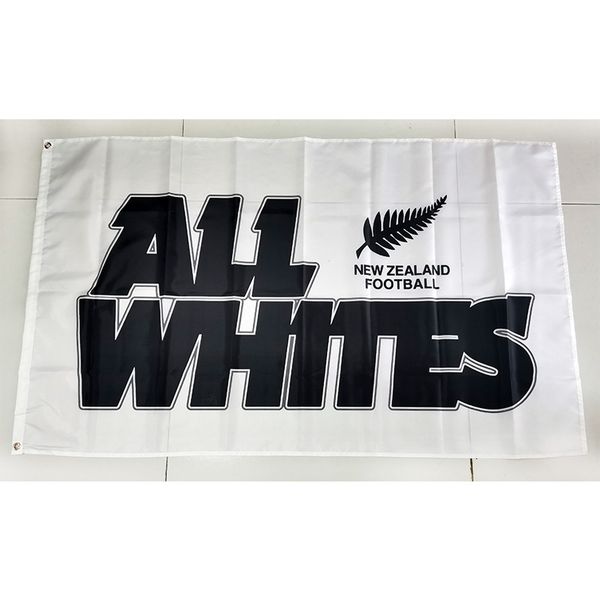 New Zealand Football All Whites Flag 3*5ft (90cm*150cm) Polyester flag Banner decoration flying home & garden flag Festive gifts