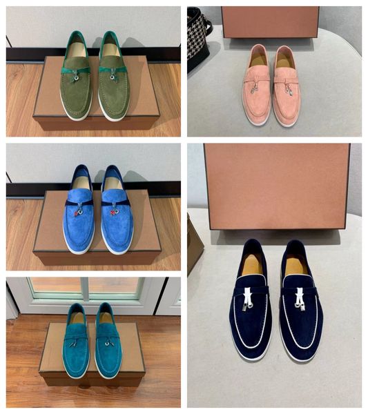 

designer shoes chaussures hommes luxury shoes womens sneakers men sneakers Loafers Blue Winter Unisex favourite Leather Concrete Floor Buckle Slip-On 35-46, Multi