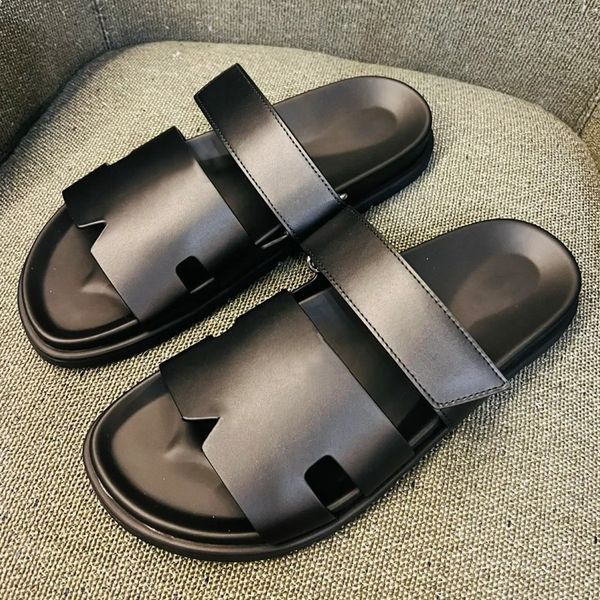 

Designer Chypre Sandals Flat Slides Famous Women Sandal men slipper womens sandale luxury slide real leather denim sandal woman casual sliders summer Beach sandles, H-2