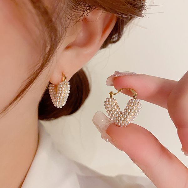 

Luxury Hoop Earrings Pearl 18k Gold Plated Earrings for Women Earrings Wedding Party Jewelry Gift