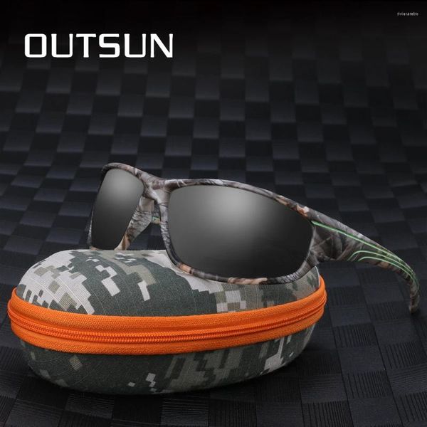 

Polarized Sunglasses Men OUTSUN 2024 Camo Style TR90 Frame Eyewear Sun Protection Goggles Sport Fishing