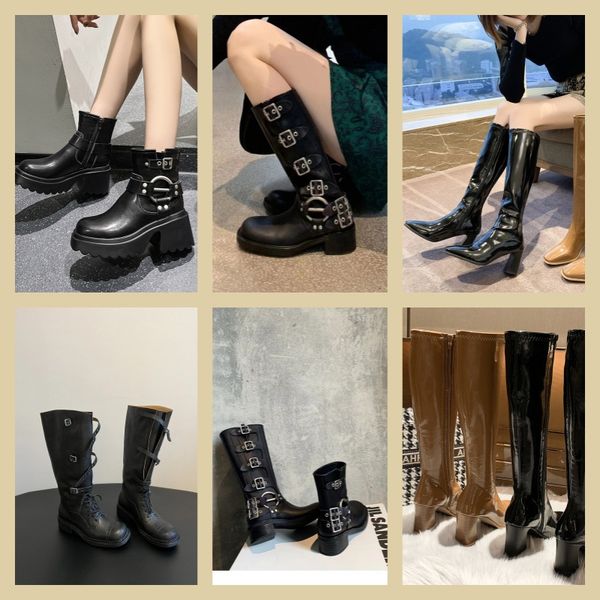 

Winter Designer Boots For Women Thick Heel Sole Ankle Luxury Rain Boots Channelk, Brown