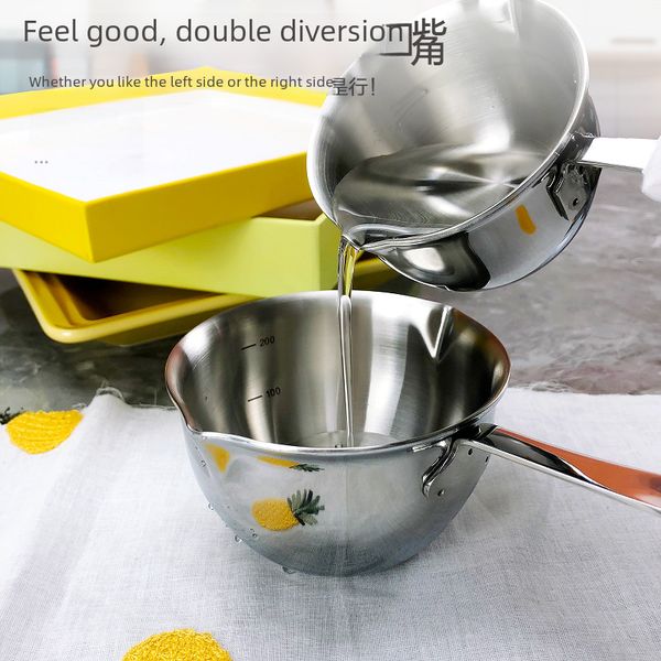Japan Taifu High 316 Oil Splashing Small Pot Stainless Steel Mini Multifunctional Household Composite Oil Pot for Small Milk Pot