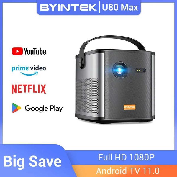 

Projectors BYINTEK U80 Max 3D 4K Cinema Android 11.0 WiFi Mini Portable 1080P Home Theater Video DLP Projector with Battery Q240719