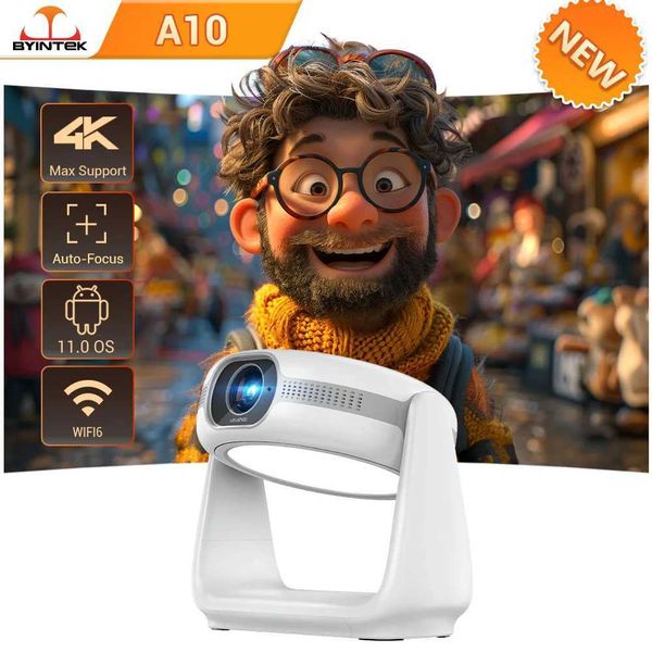 Projectors Vevshao A10 Smart Android 11.0 1080P Projector With 5G WiFi Lamp Portable 4K Support HD Video Home Theater Q240719