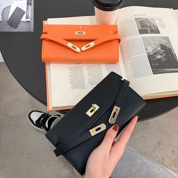 

Outlet factory ladies shoulder bags Street trend leather chain bag fashions multi-functional leathers short wallet multi Card Leatheres Fashion purses 7133, Black2