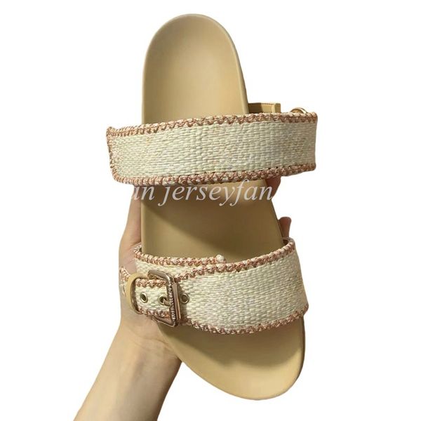

Premium Quality Women Slippers Size -42 Flat Beach Sandals Comfortable Feel Buckle Decoration 27973, #4 black-brown