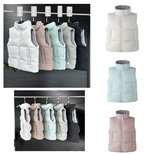 

Vest men women top fashion jackets Stand Collar top Sweatshirt Authentic luxury brand gilet feather material loose coat Fashion trend coat size xs  m l xl, Black