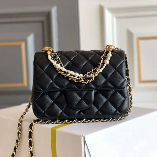 

10A Retro Mirror Quality Designer Replication Chain Crossbody Handbags Lambskin Genuine leather Flap 17cm Evening Bag With Box Free Shippin, Grey