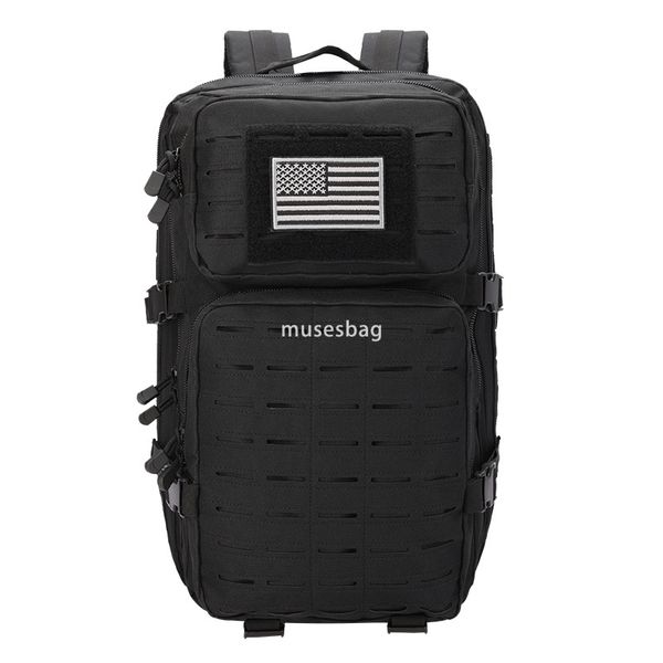 

New Oxford cloth material large capacity 45L new 3P tactical backpack laser punching tactical camping camping backpack, Army green