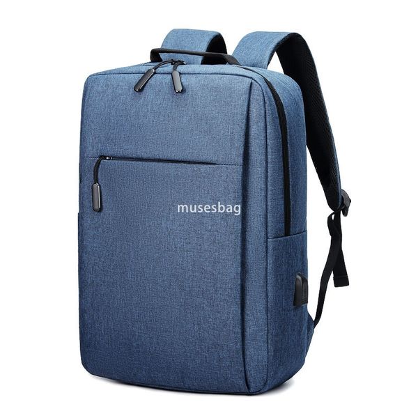 

New leisure business computer backpack Oxford cloth large capacity real-time simple backpack wear-resistant backpack, Blue