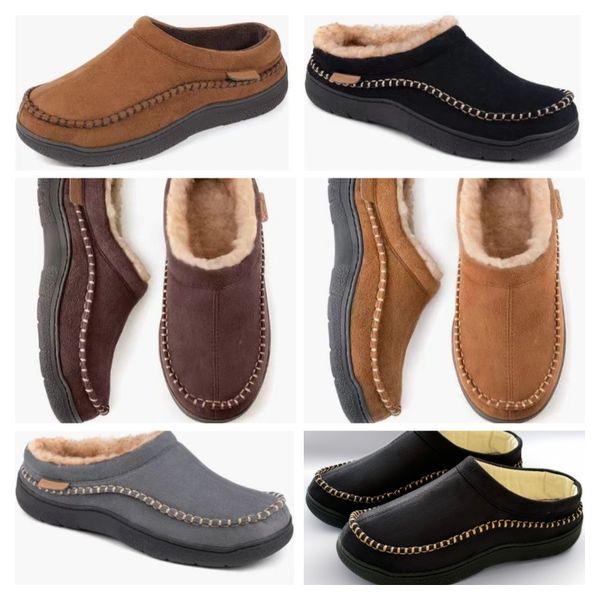 

Autumn and winter cotton slippers designers design woolen edge indoor home outdoor leisure non-slip warm suede slippers, White