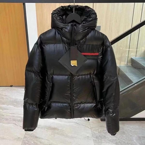 

Man Down Parks Jackets Puffer Designer Jacket Coats Budge Sleeve Slim Coat Bright Short Hooded Bright Red Fashion Casual 24 new winter coat, C1
