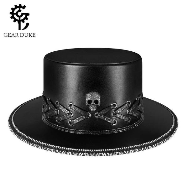 

Halloween Decoration Punk Skull Black Hat Girl Party Dressing Ball Photography Prop cap women, Pink