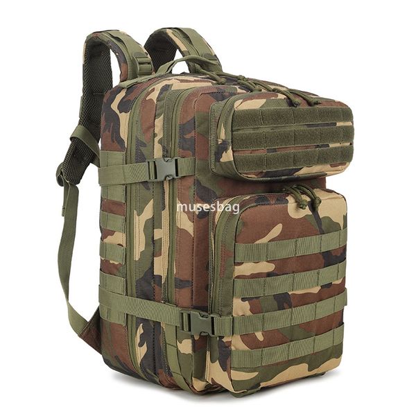 

Explosive sports outdoor military fan bag camouflage backpack 40L large capacity 3P tactical backpack, Beige
