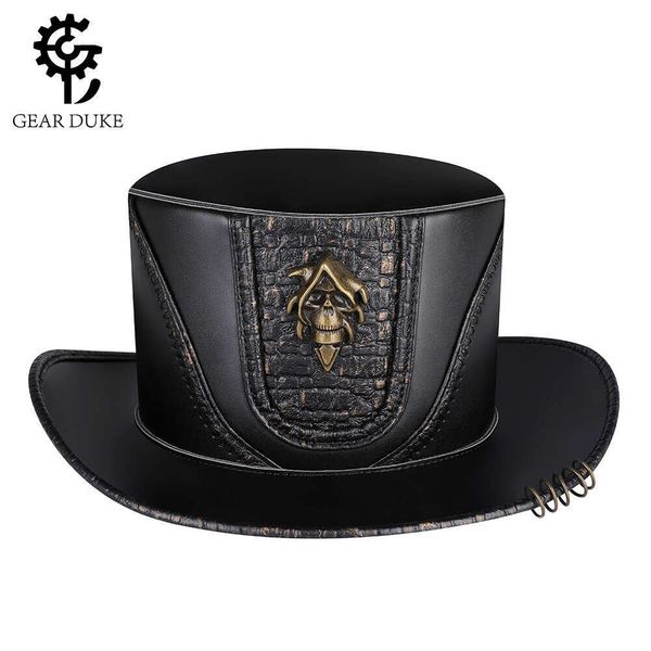

Halloween Steampunk Knight Hat women COSPLAY Ball Party Headgear cap men, Peach